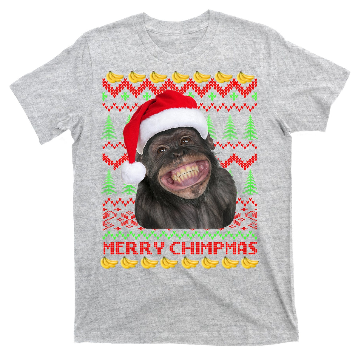 Merry Chimpmas Monkey Ugly Christmas Sweater T-Shirt product image 9