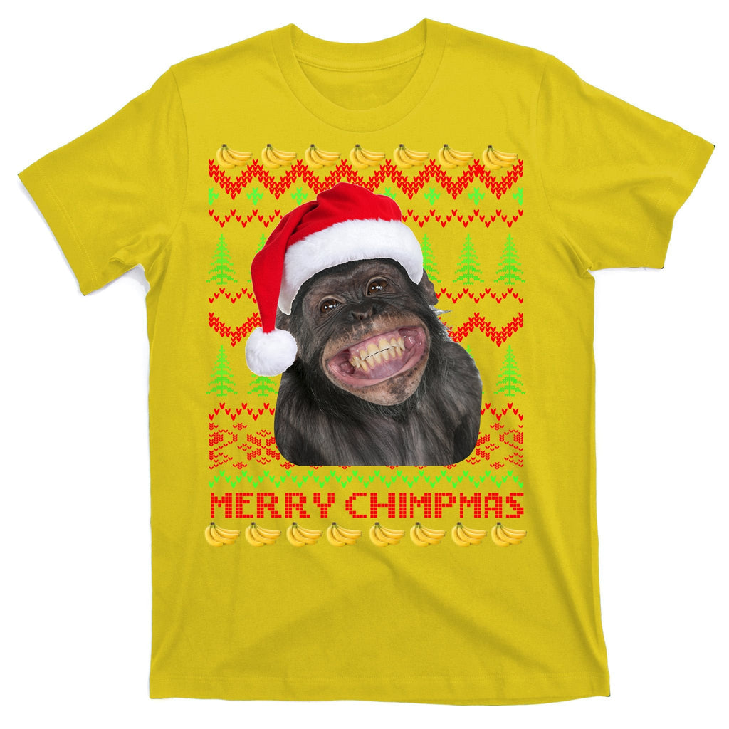 Merry Chimpmas Monkey Ugly Christmas Sweater T-Shirt product image 3