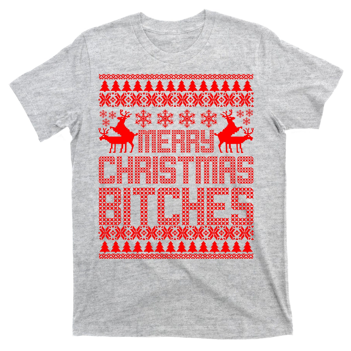 Merry Christmas Bitches Ugly Sweater Design T-Shirt product image 9