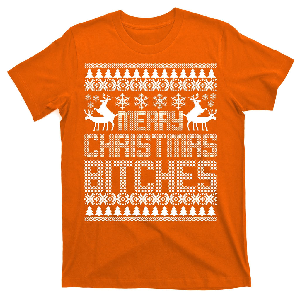 Merry Christmas Bitches Ugly Sweater Design T-Shirt product image 5