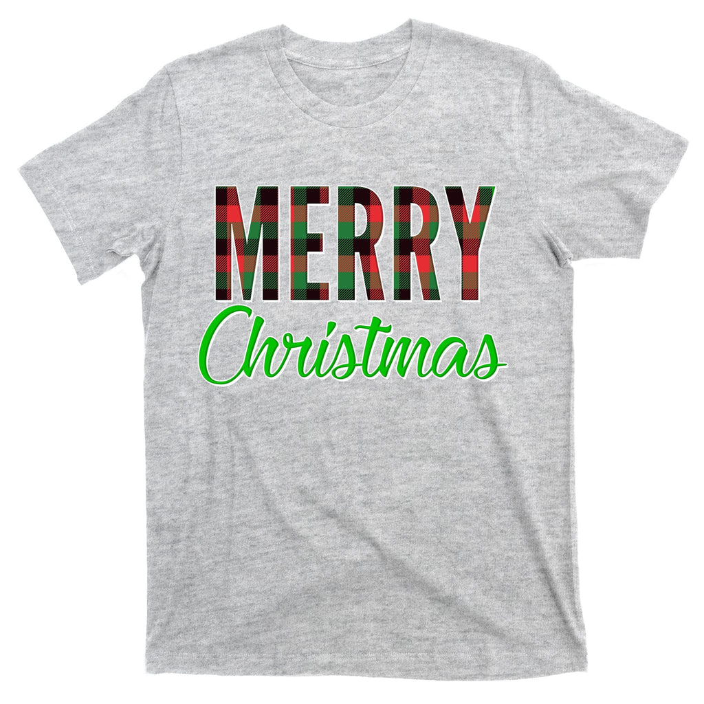 Merry Christmas Plaid T-Shirt product image 9
