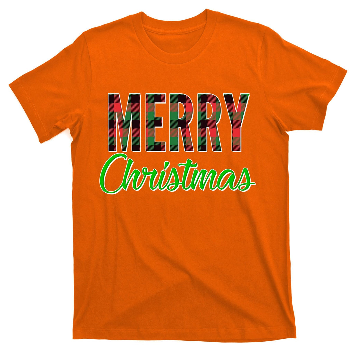 Merry Christmas Plaid T-Shirt product image 5