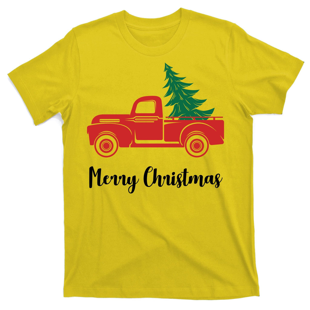 Merry Christmas Tree and Truck T-Shirt product image 3
