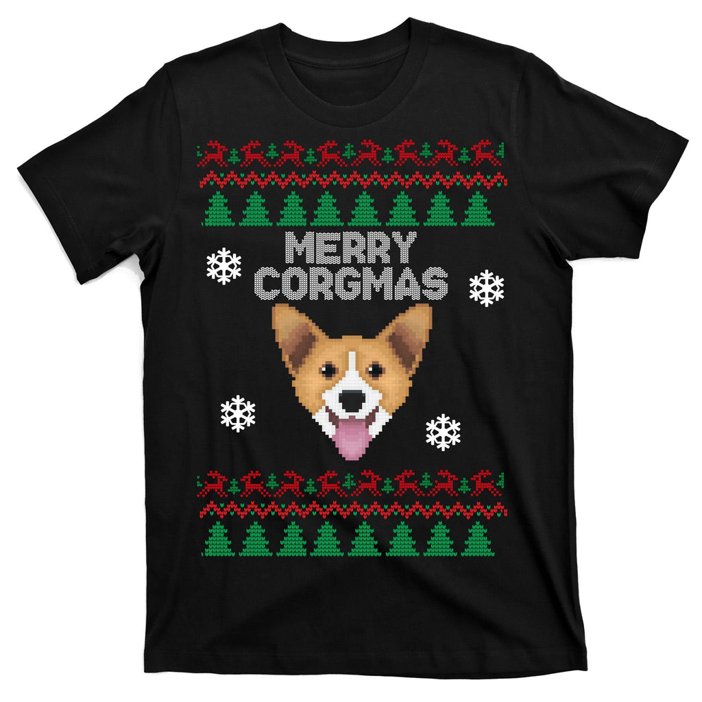 Merry Corgmas Ugly Christmas T-Shirt product image 7