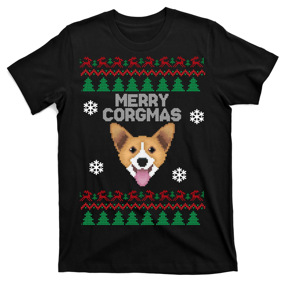 Merry Corgmas Ugly Christmas T-Shirt product image 7