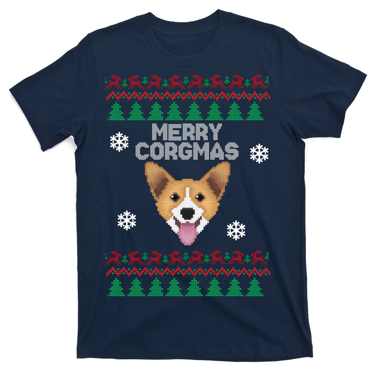 Merry Corgmas Ugly Christmas T-Shirt product image 1