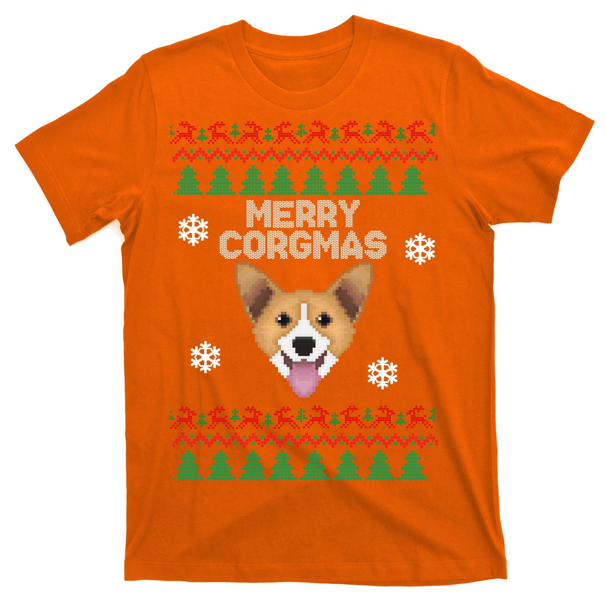 Merry Corgmas Ugly Christmas T-Shirt product image 5
