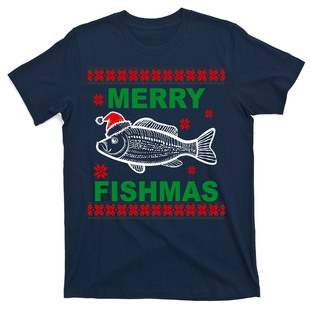 Merry Fishmas Ugly Christmas T-Shirt product image 1