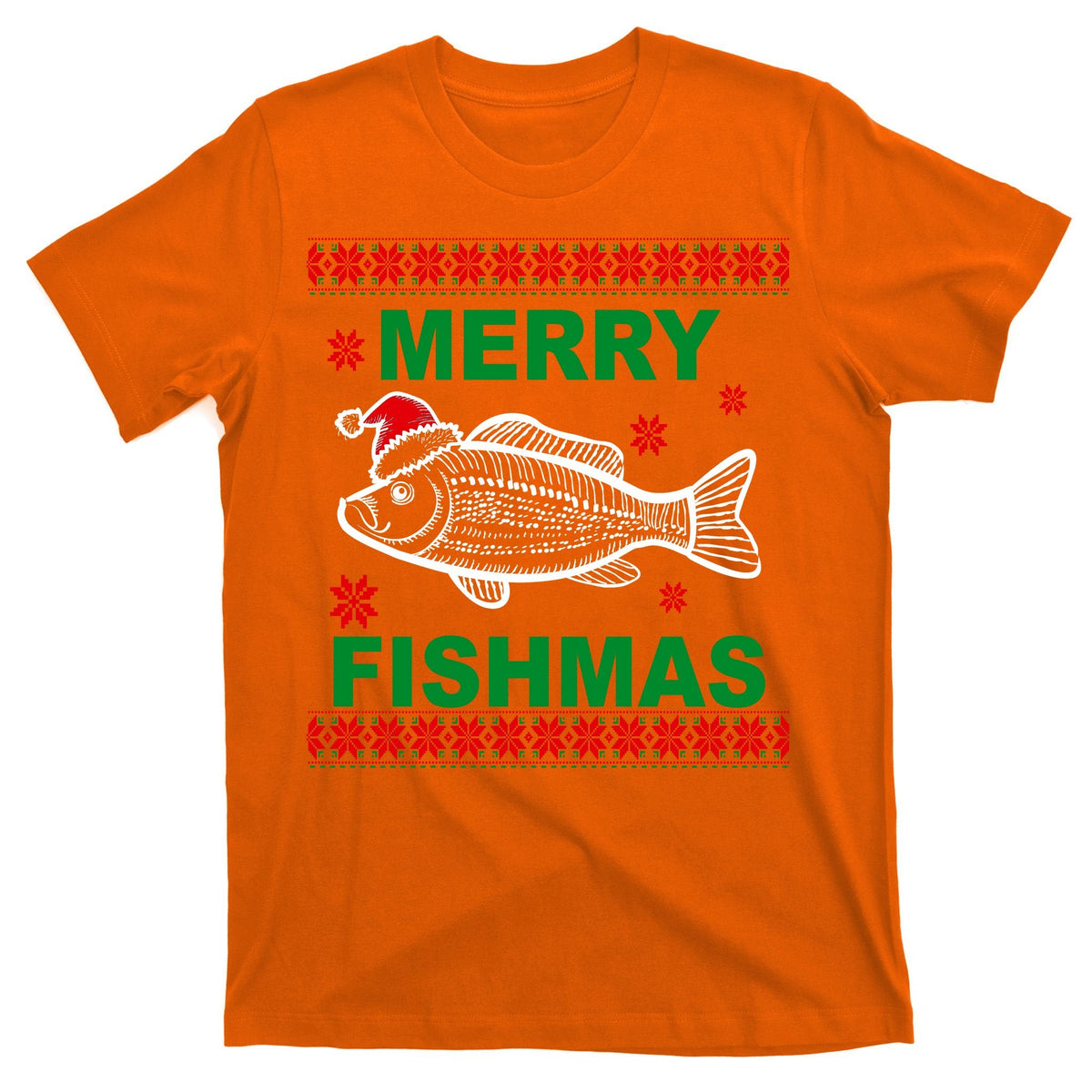 Merry Fishmas Ugly Christmas T-Shirt product image 5