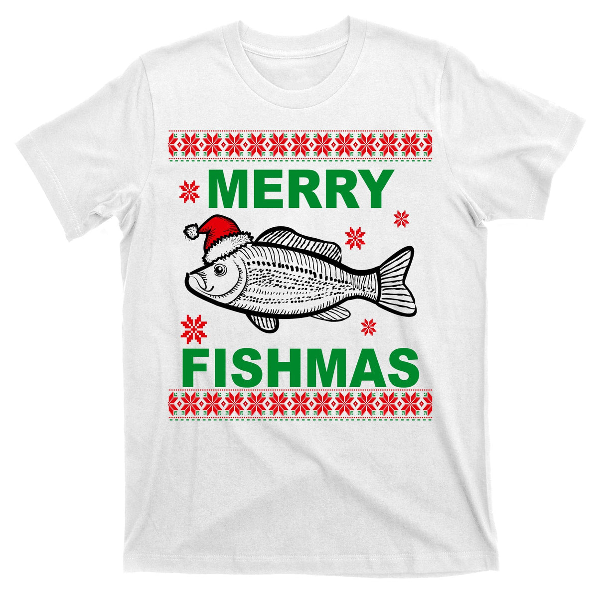Merry Fishmas Ugly Christmas T-Shirt product image 11