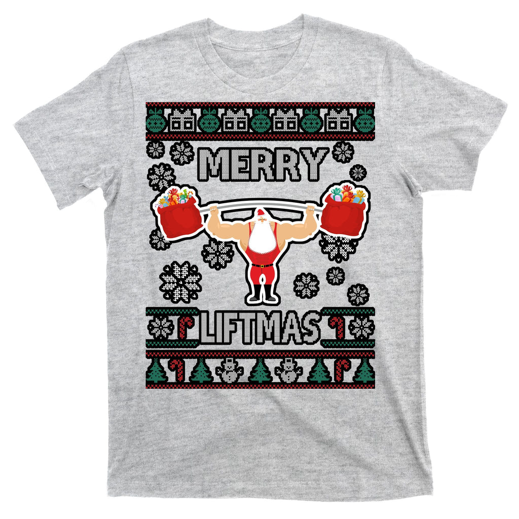 Merry Liftmas Ugly Christmas T-Shirt product image 9