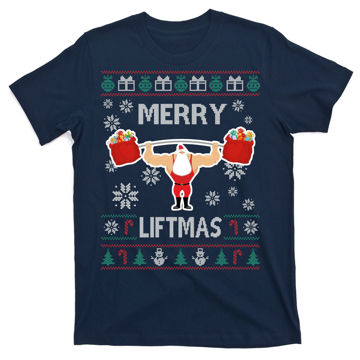 Merry Liftmas Ugly Christmas T-Shirt product image 1