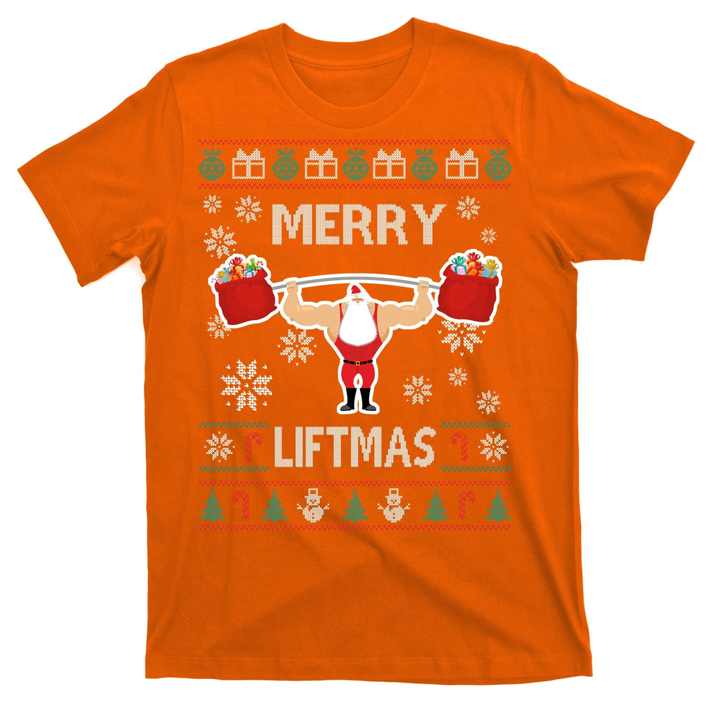 Merry Liftmas Ugly Christmas T-Shirt product image 5