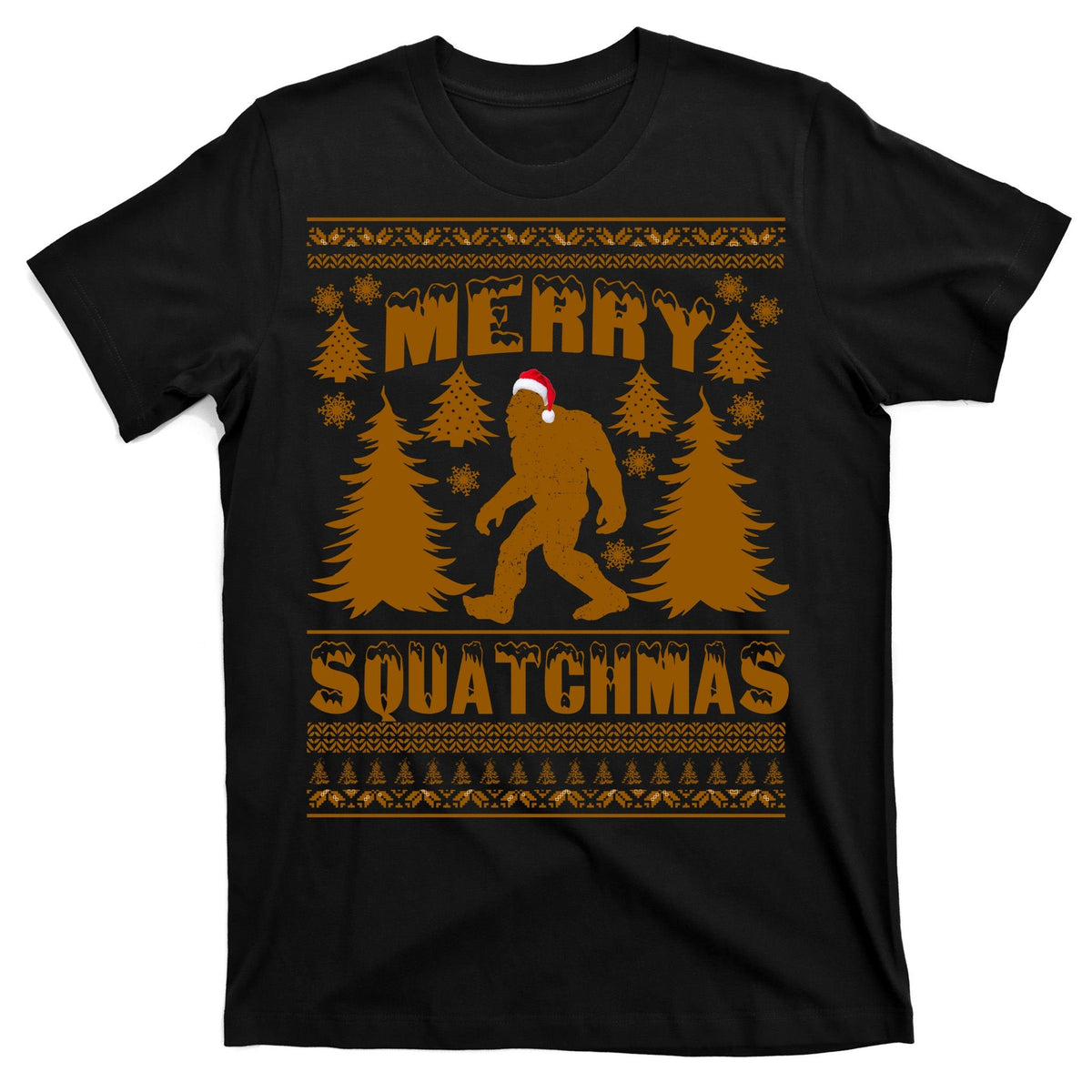 Merry Squatchmas Ugly Christmas Sweater T-Shirt product image 7