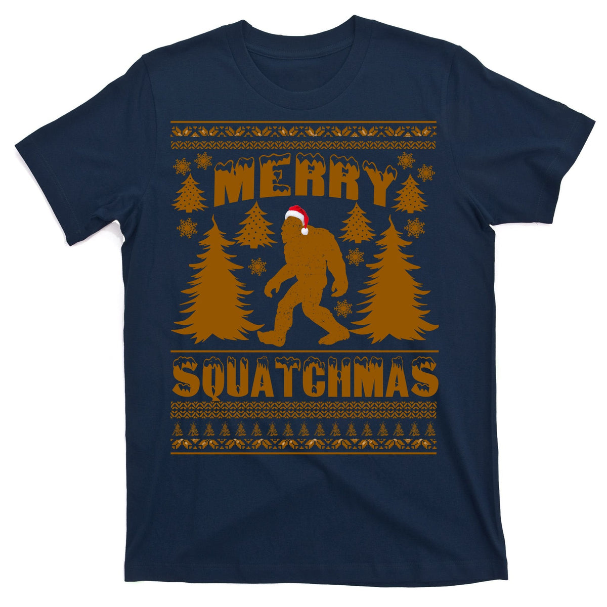 Merry Squatchmas Ugly Christmas Sweater T-Shirt product image 1
