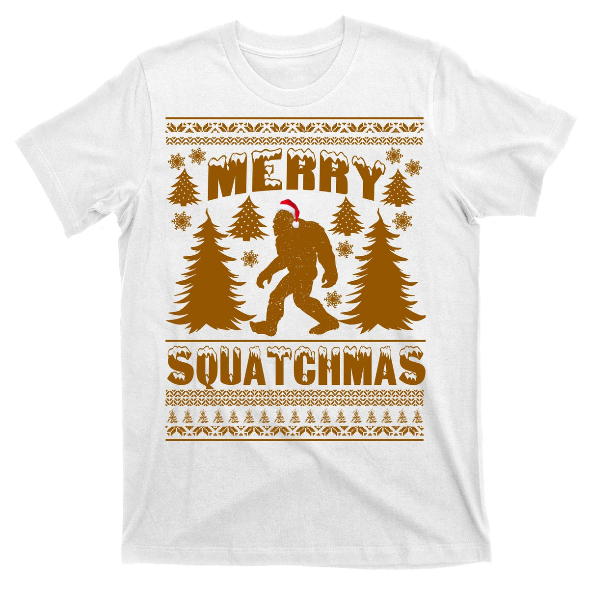 Merry Squatchmas Ugly Christmas Sweater T-Shirt product image 11