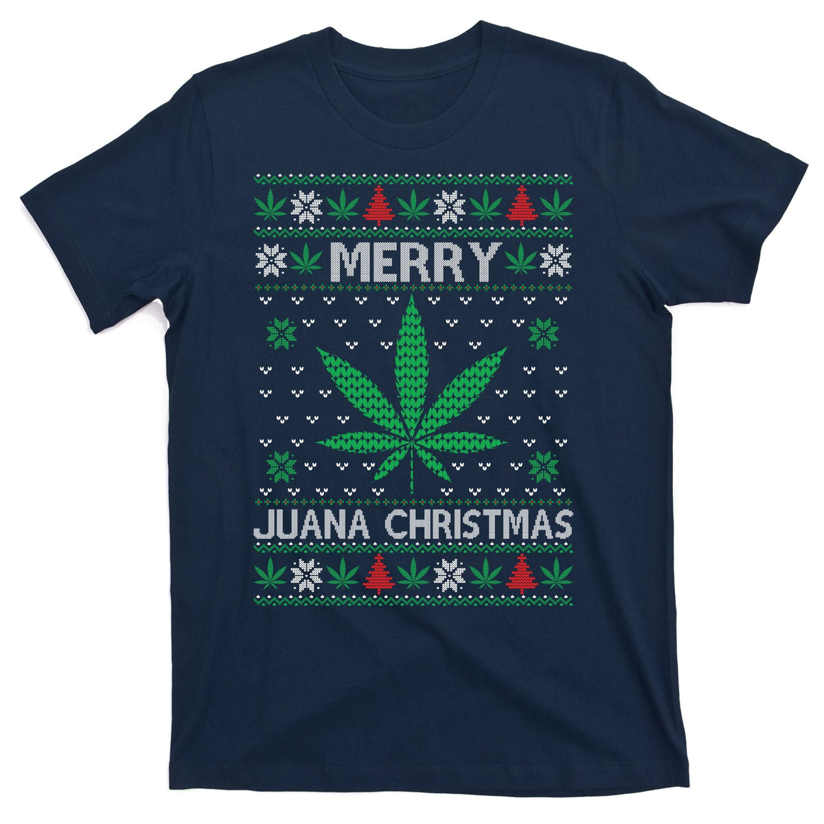 Merry Juana Christmas Ugly Sweater T-Shirt product image 1