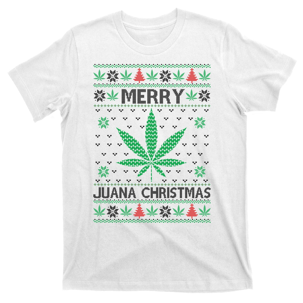Merry Juana Christmas Ugly Sweater T-Shirt product image 11