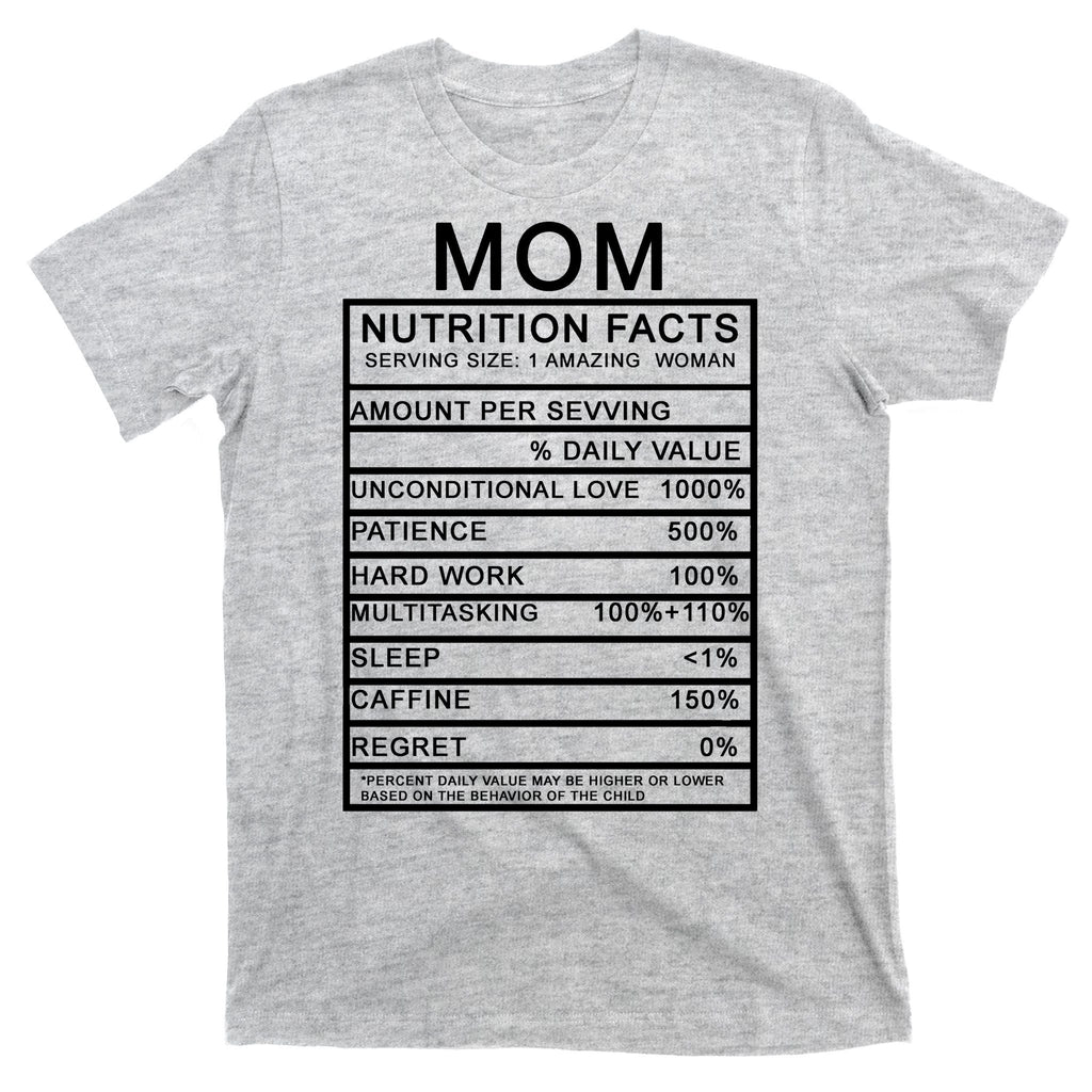 Mom Nutritional Facts Funny T-Shirt product image 9