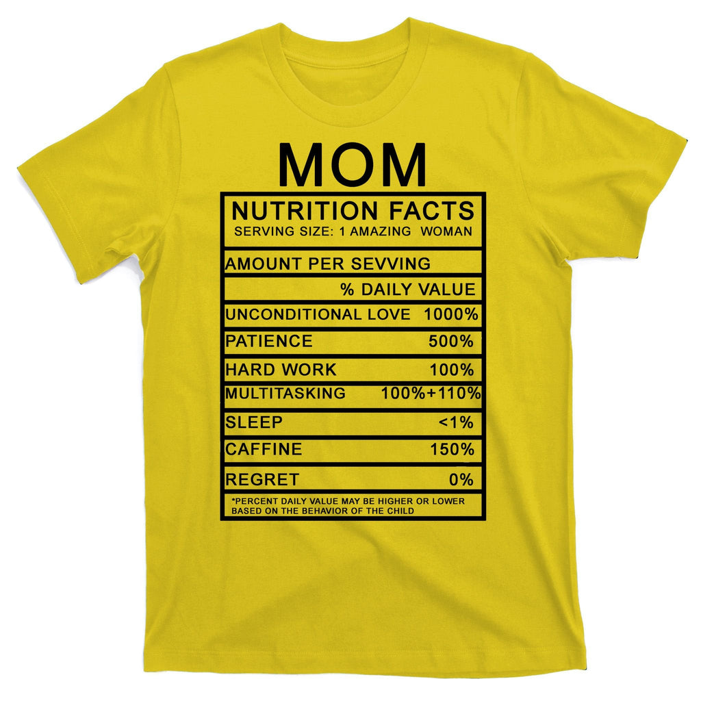 Mom Nutritional Facts Funny T-Shirt product image 3
