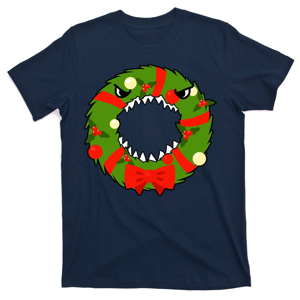 Monster Killer Christmas Wreath T-Shirt product image 1