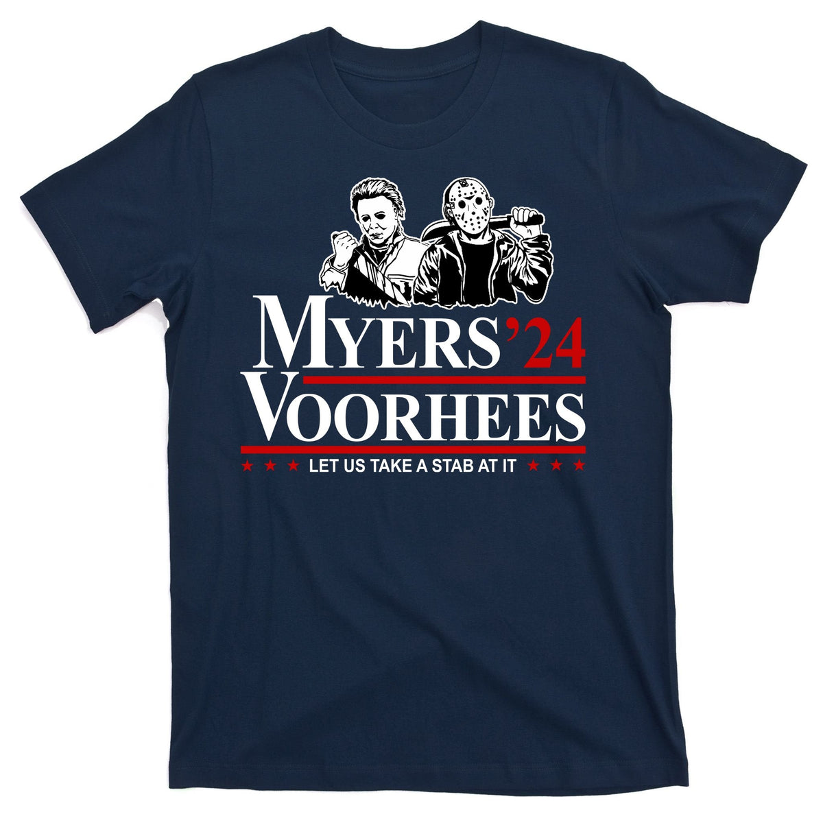 Myers Voorhees 24 Let Us Take A Stab At It Funny Scary product image 1