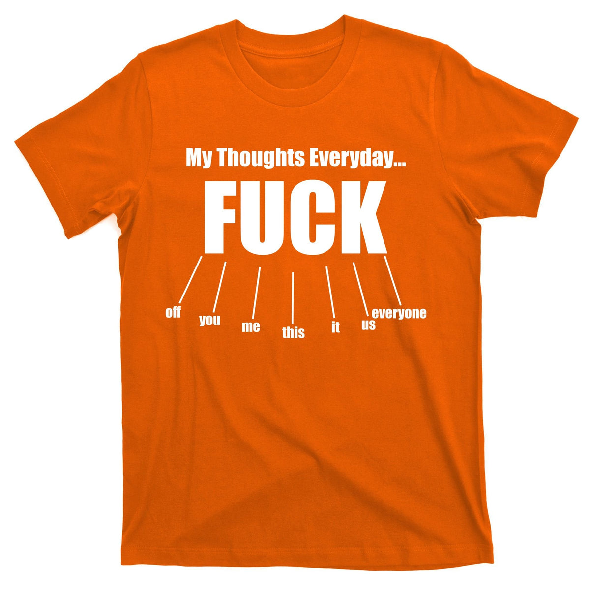 My Thoughts Everyday Fuck Everything Funny Meme T-Shirt product image 5