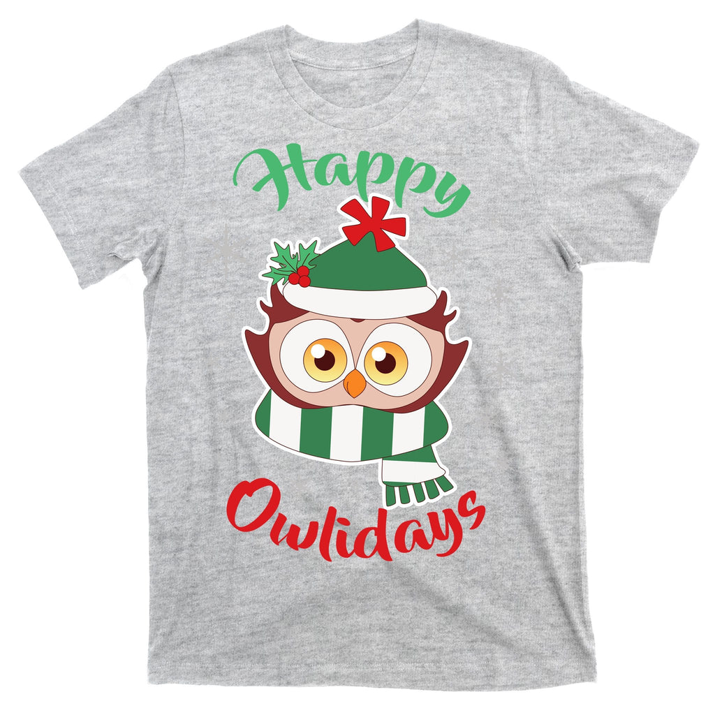 Owl Christmas Happy Owlidays T-Shirt product image 9