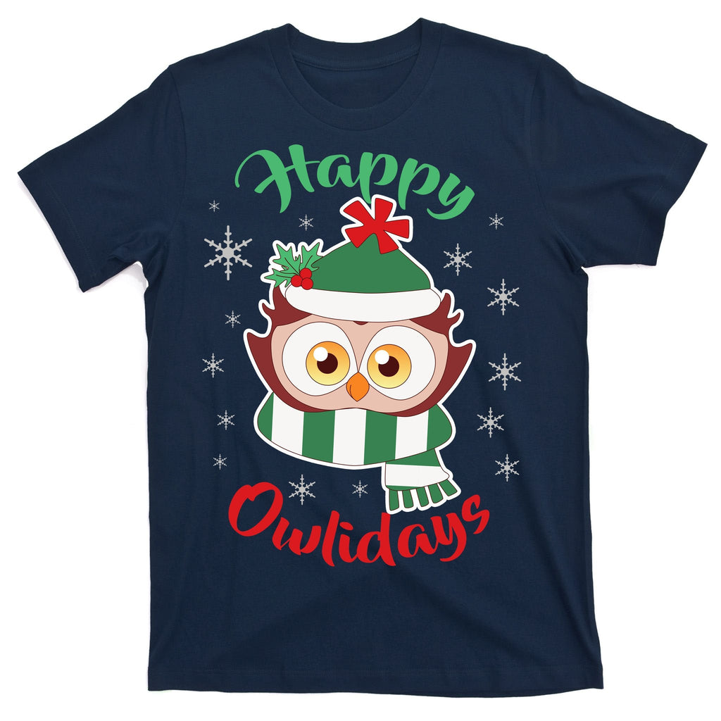 Owl Christmas Happy Owlidays T-Shirt product image 1