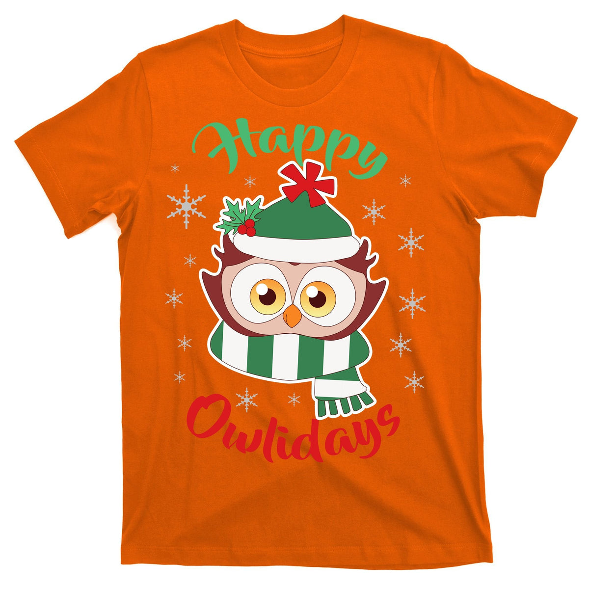 Owl Christmas Happy Owlidays T-Shirt product image 5