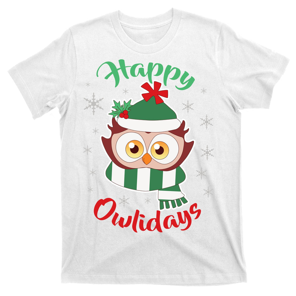 Owl Christmas Happy Owlidays T-Shirt product image 11