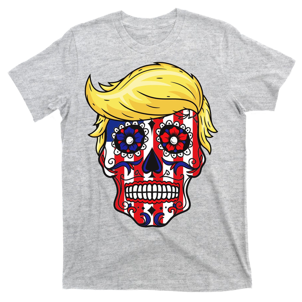 Patriotic Donald Trump Sugar Skull T-Shirt product image 9