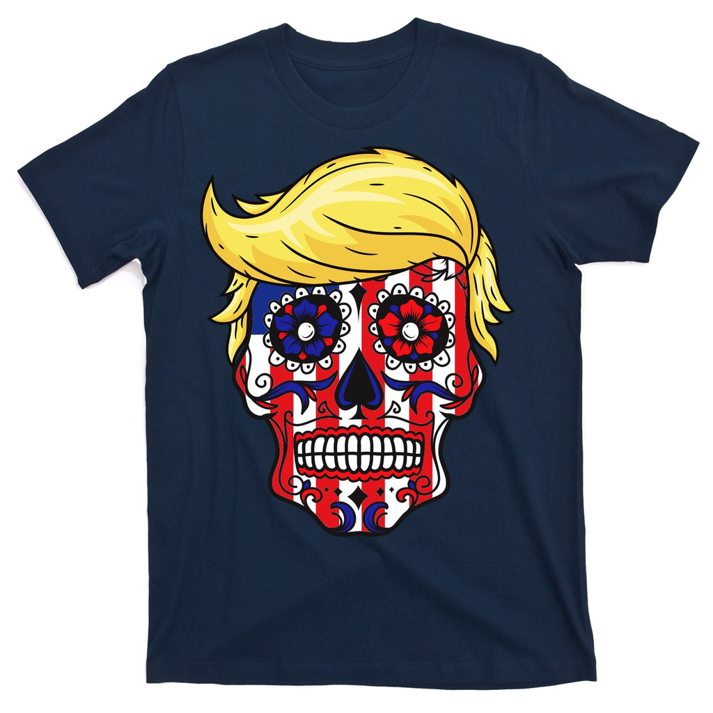 Patriotic Donald Trump Sugar Skull T-Shirt product image 1