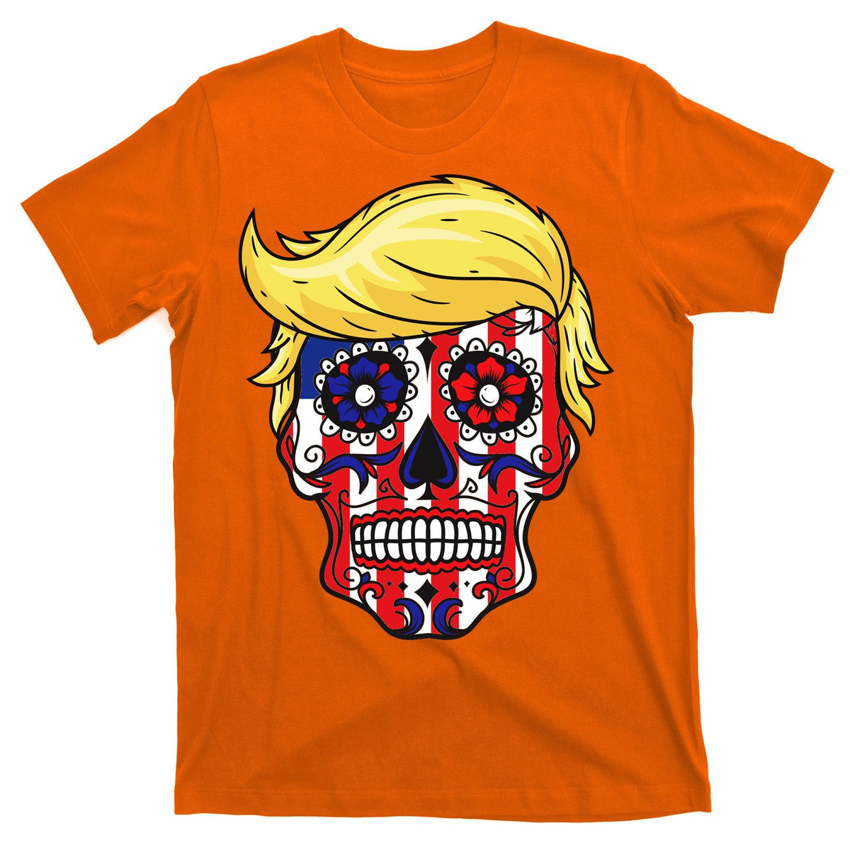 Patriotic Donald Trump Sugar Skull T-Shirt product image 5