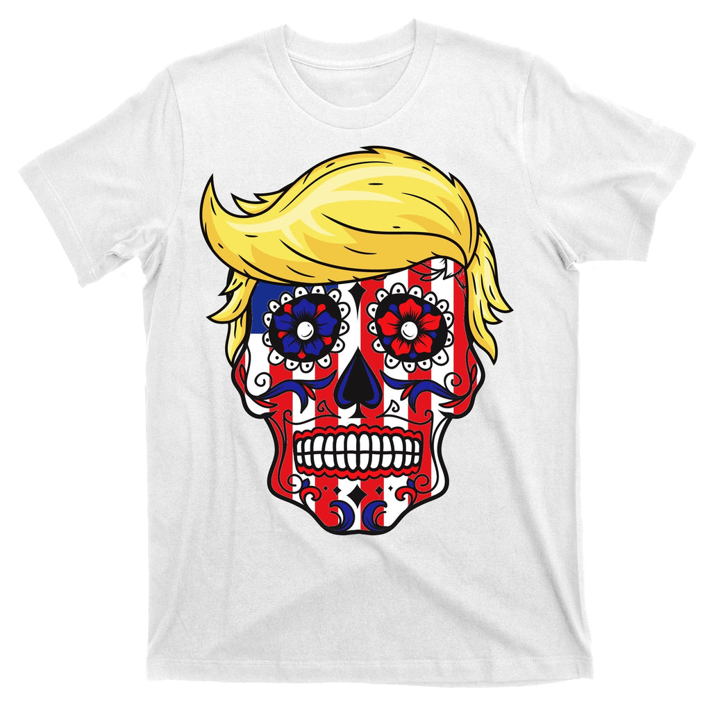 Patriotic Donald Trump Sugar Skull T-Shirt product image 11