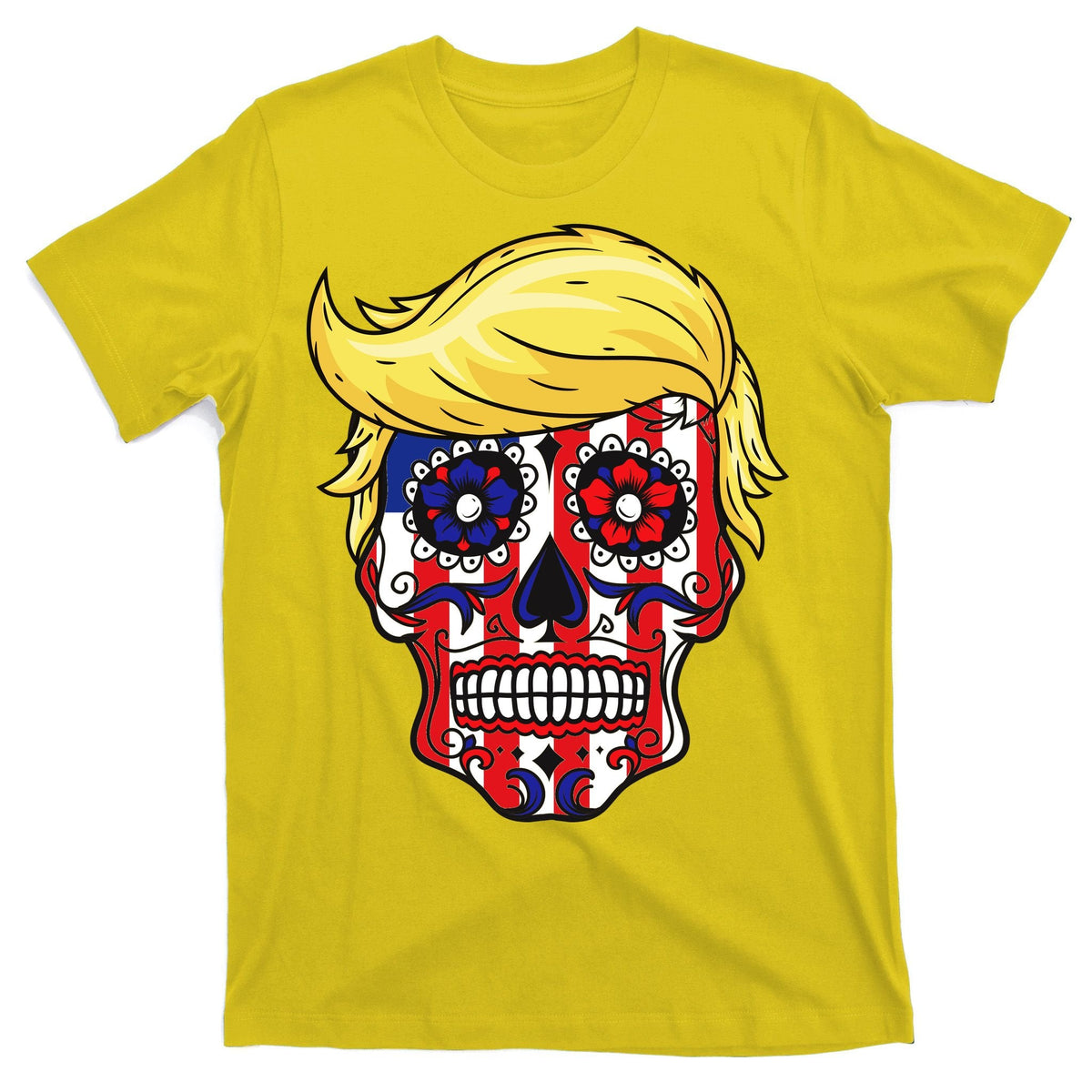 Patriotic Donald Trump Sugar Skull T-Shirt product image 3