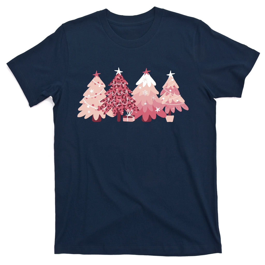 Pink Christmas Tree Holiday T-Shirt product image 1