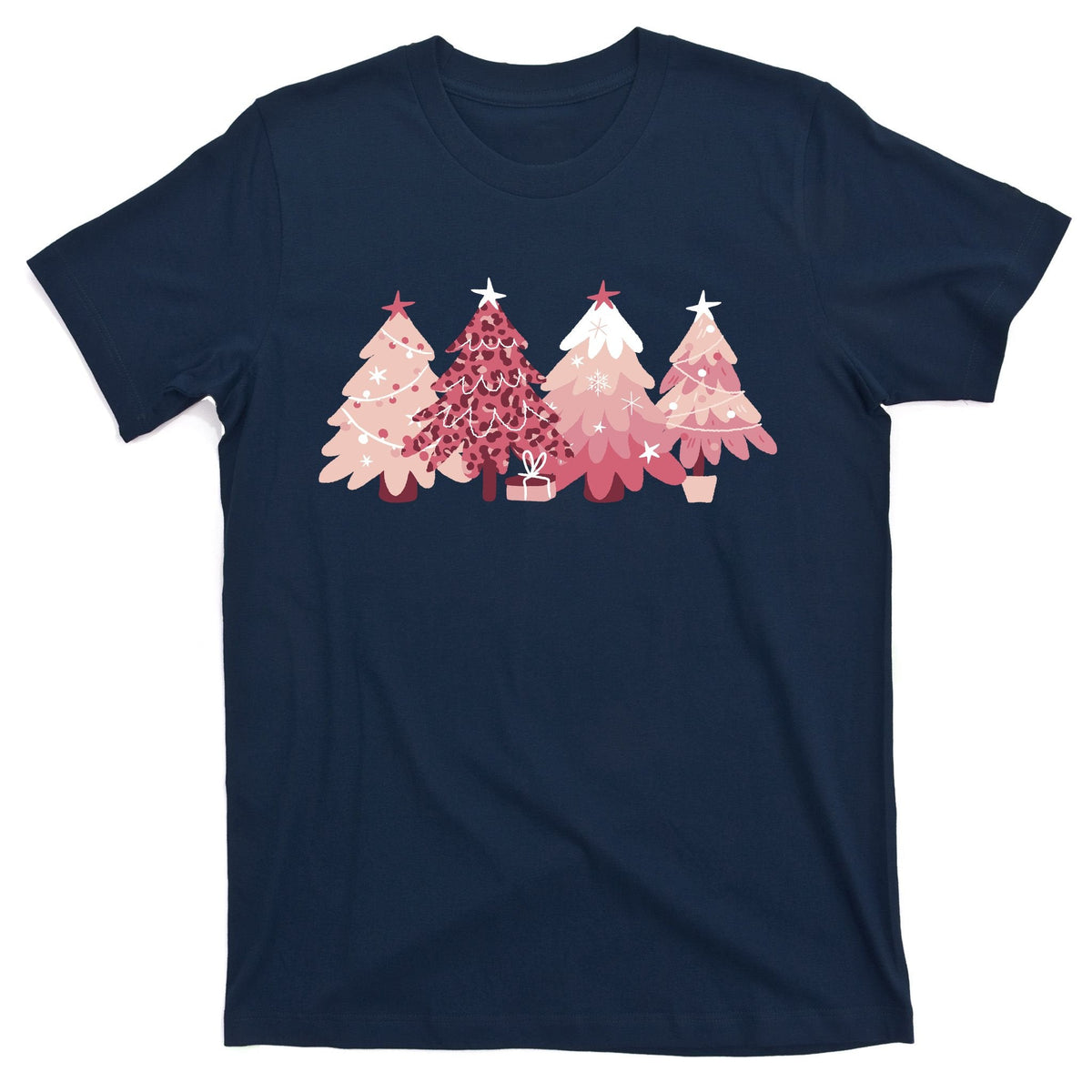 Pink Christmas Tree Holiday T-Shirt product image 1