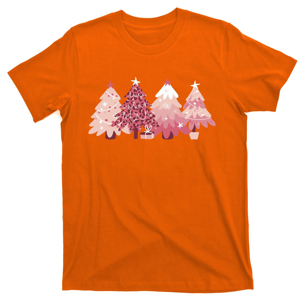 Pink Christmas Tree Holiday T-Shirt product image 5