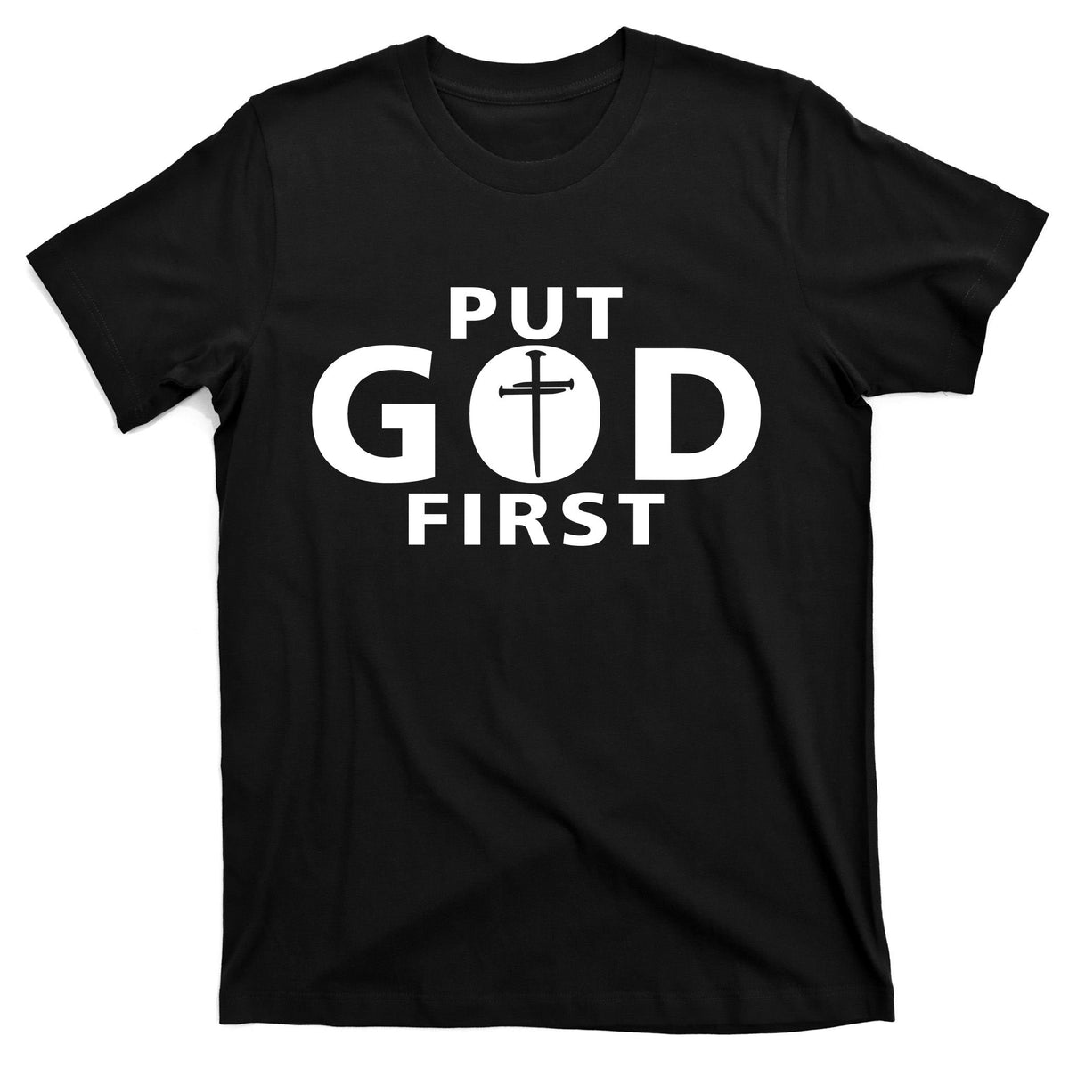 Put God First Christian 3 Nails Cross Catholic Jesus Christ product image 7