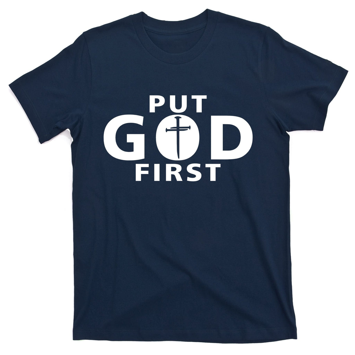 Put God First Christian 3 Nails Cross Catholic Jesus Christ product image 1