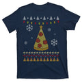 Pizza Christmas Tree Ugly T-Shirt product image 1