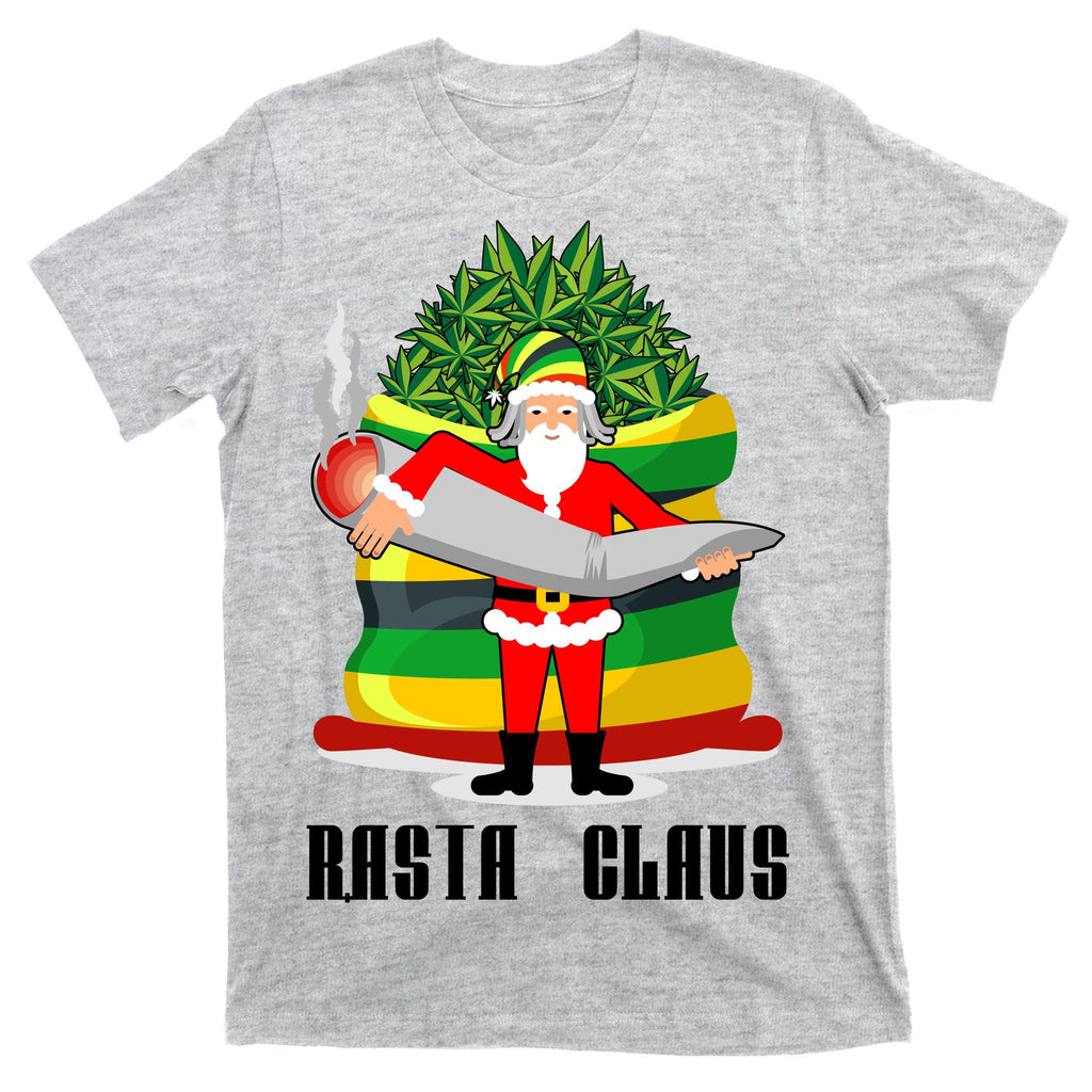 Rasta Claus Santa Funny Christmas T-Shirt product image 9