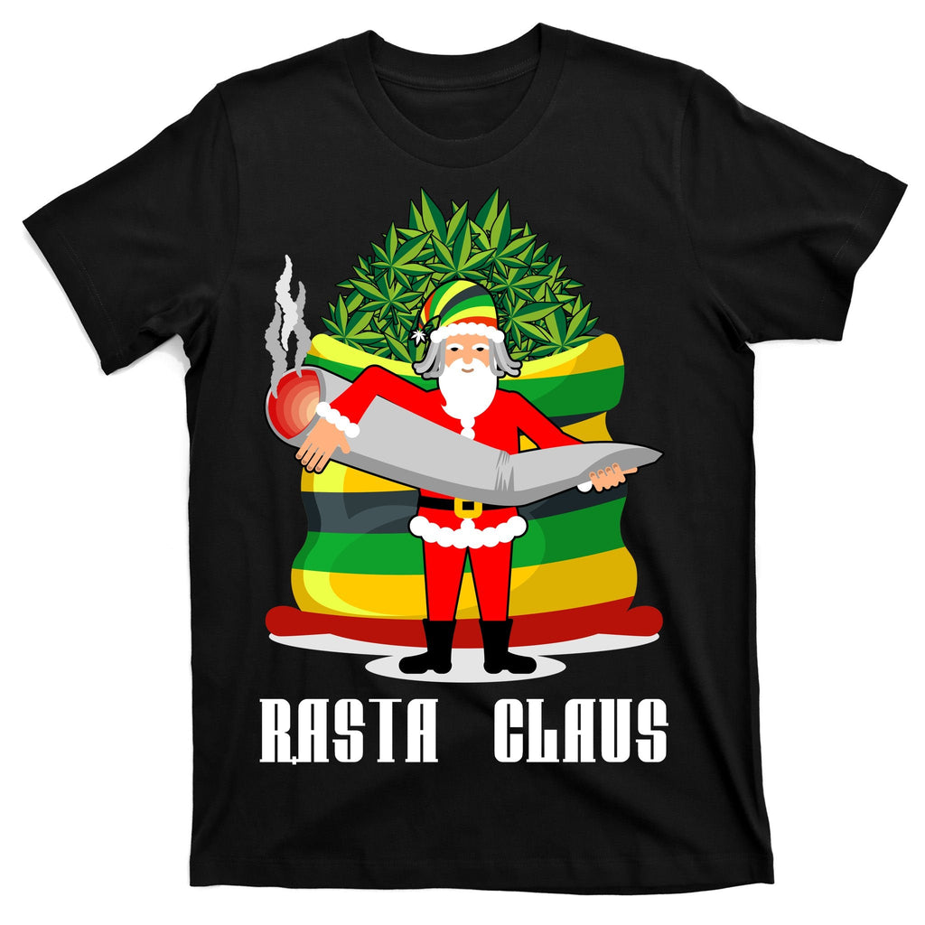 Rasta Claus Santa Funny Christmas T-Shirt product image 7