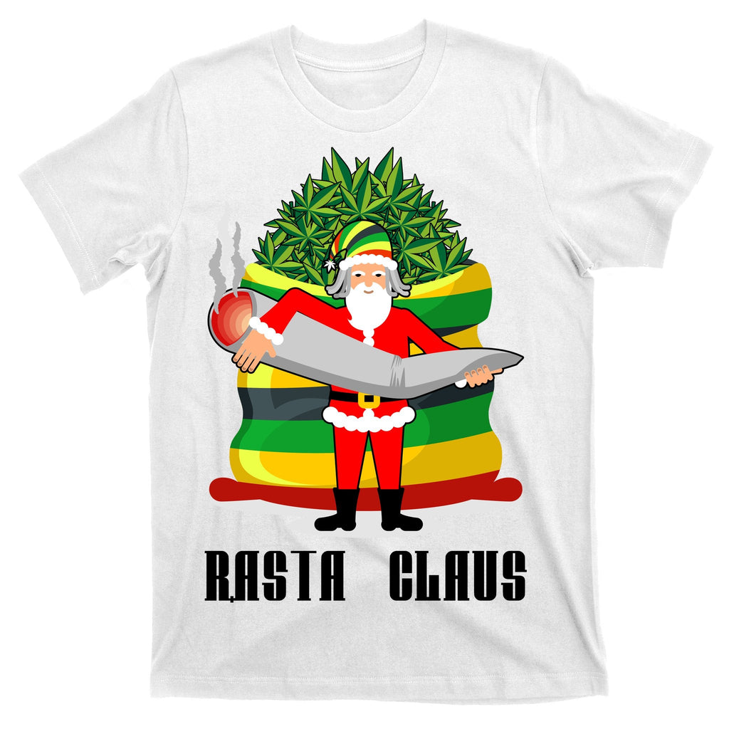 Rasta Claus Santa Funny Christmas T-Shirt product image 11