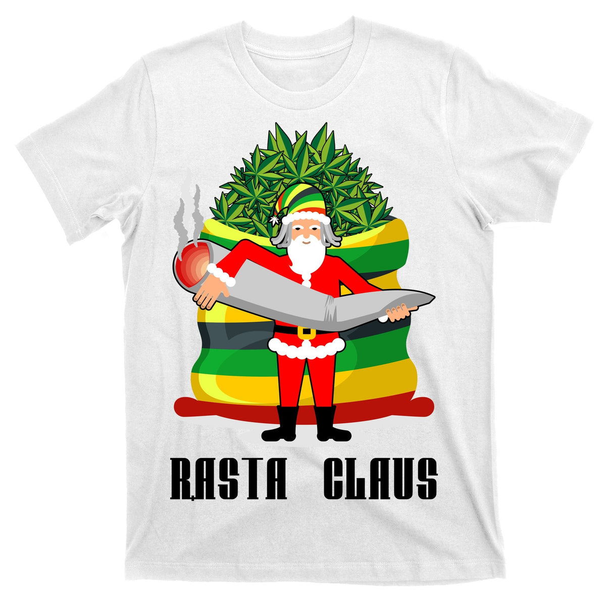 Rasta Claus Santa Funny Christmas T-Shirt product image 11