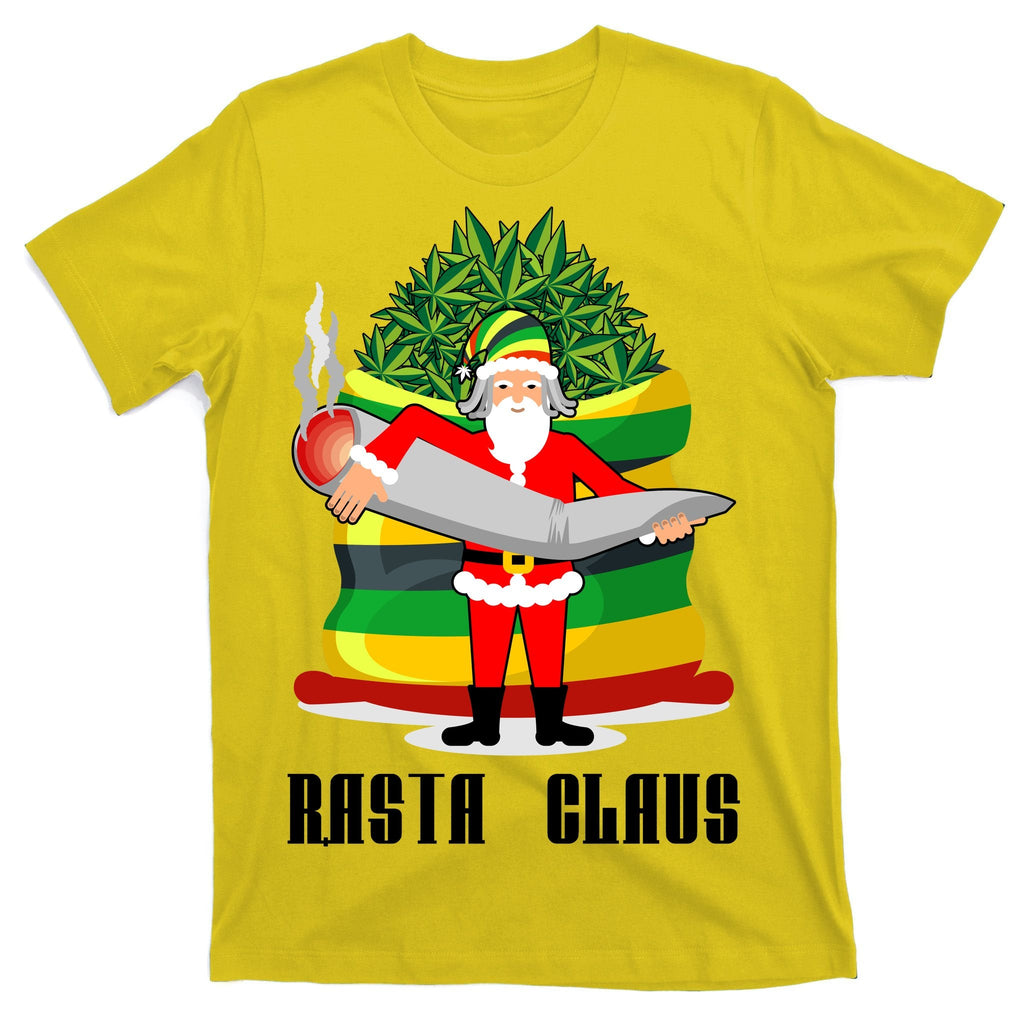 Rasta Claus Santa Funny Christmas T-Shirt product image 3
