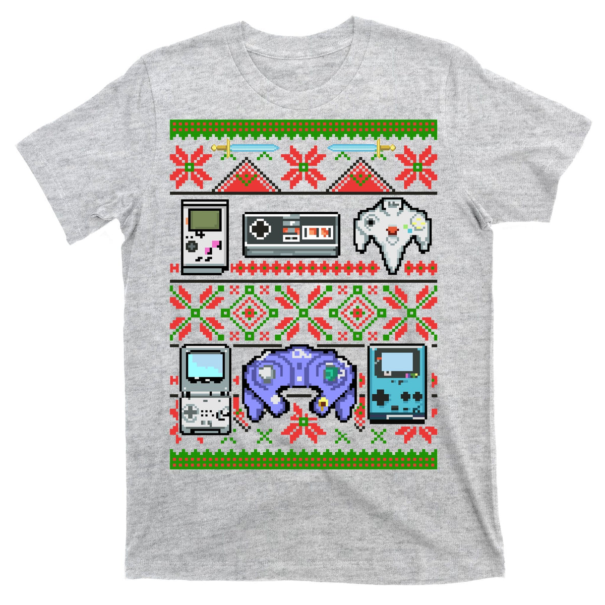 Retro Video Games Ugly Christmas Sweater T-Shirt product image 9