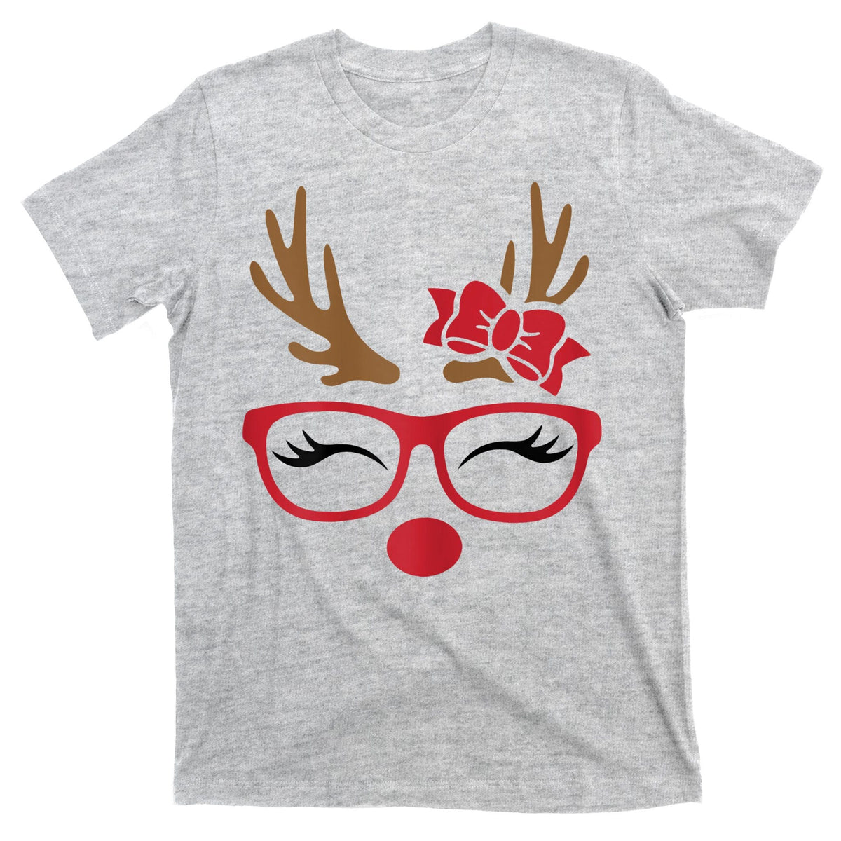 Reindeer Lady Messy Bun T-Shirt product image 9