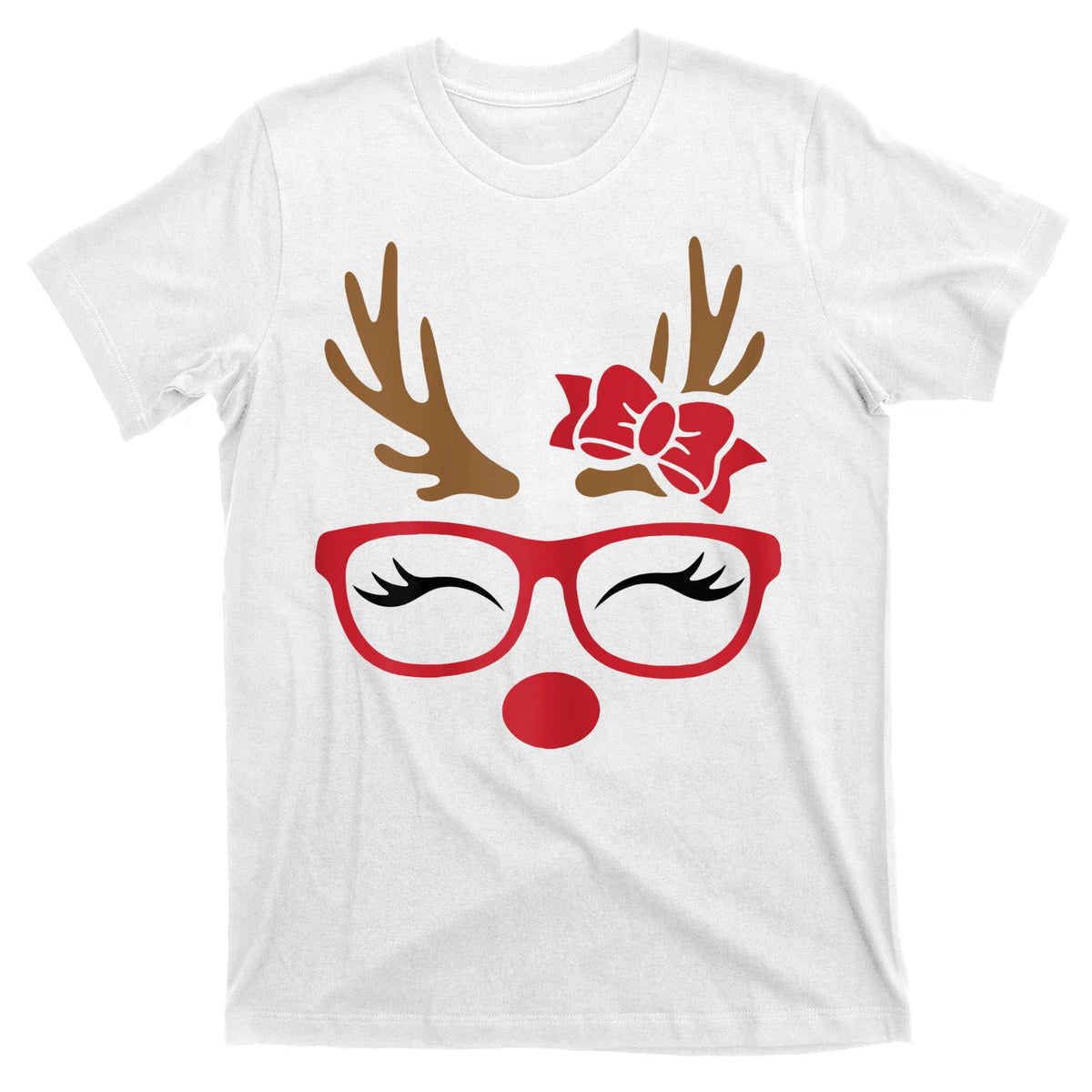 Reindeer Lady Messy Bun T-Shirt product image 11